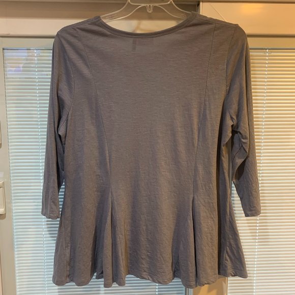 NWOT Logo Lori Goldstein 3/4 Sleeve Nickel Shirt Size Large - Picture 2 of 13